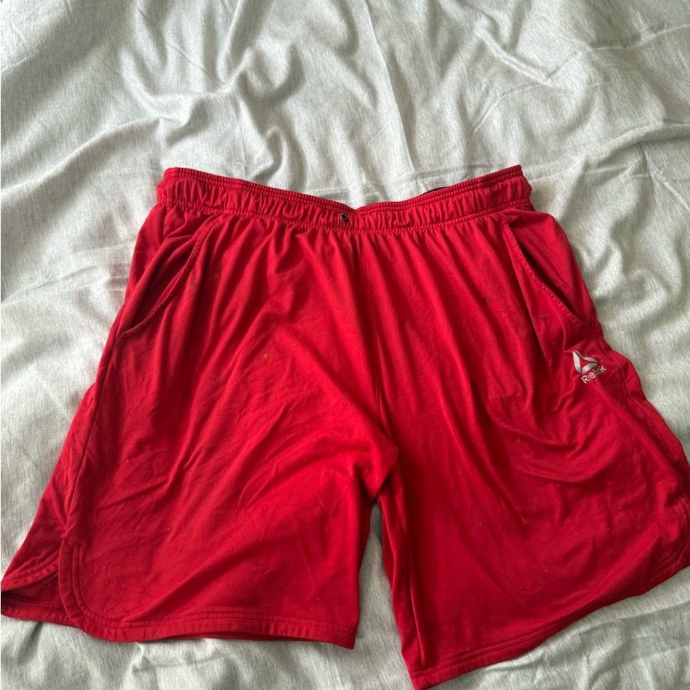 Reebok Men's Red Athletic Shorts